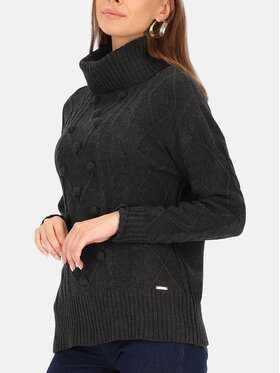 L’AF L’AF Sweter Mika Szary Regular Fit