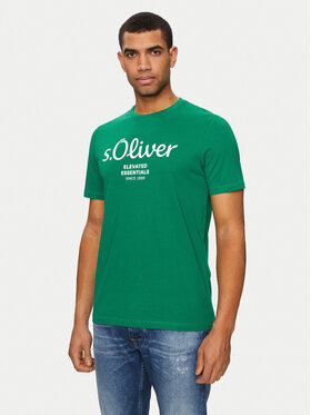 s.Oliver s.Oliver T-Shirt 2139909 Zielony Regular Fit