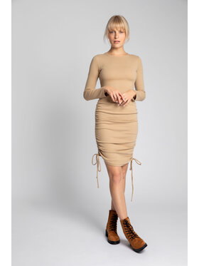 LaLupa LaLupa Sukienka dzianinowa LA039 Brązowy Comfortable Fit