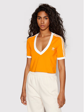 adidas adidas Marškinėliai adicolor Classics HC2029 Oranžinė Slim Fit