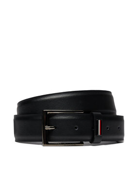 Tommy Hilfiger Pánský pásek Hilfiger Loop Belt 3.5 Rev AM0AM03111 90 Černá