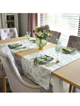 Roseberry Home Roseberry Home Bieżnik Toile de Jouy Green Zielony