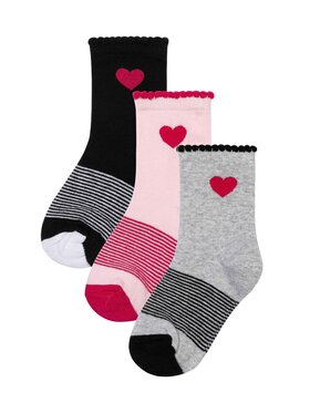 MINOTI MINOTI Zestaw 3 par wysokich skarpet dziecięcych KG SOCK 54 Czerwony