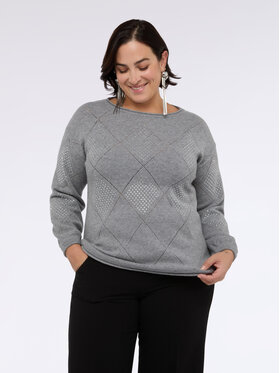 Fiorella Rubino Fiorella Rubino Sweter M095L008369N013 Szary Regular Fit