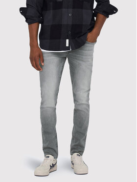 Only & Sons Only & Sons Traperice Loom 22023227 Siva Slim Fit