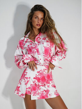 LilaLou LilaLou Koszula Cuba Libre Różowy Regular Fit