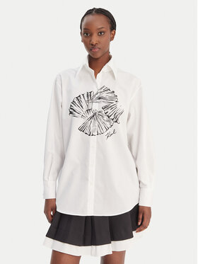 KARL LAGERFELD KARL LAGERFELD Krekls B1W11002 Balts Relaxed Fit