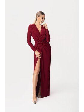 Aurora Aurora Koktejlové šaty Brigette Bordó Curvy Fit