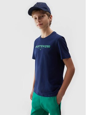 4F 4F T-shirt 4FJWSS24 TTSHM1114 31S GRANAT 134 Blu Regular Fit