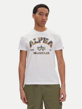 Alpha Industries Alpha Industries T-Shirt Small Logo 146511 Biały Regular Fit