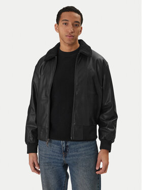 Calvin Klein Jeans Calvin Klein Jeans Jacke aus Kunstleder LV04RE403G Schwarz Regular Fit