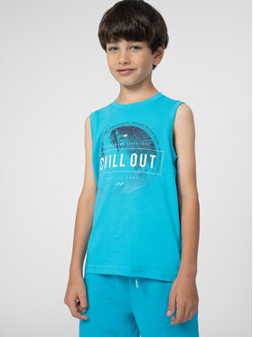 4F 4F Tank top 4FJSS23TTSHM287 Albastru Regular Fit