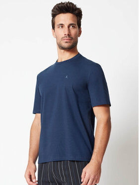 Huber Huber T-Shirt 117101 Granatowy Regular Fit