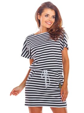Infinite You Infinite You Sukienka letnia M207 Czarny Basic Fit