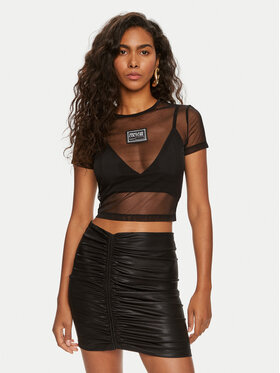 Versace Jeans Couture Versace Jeans Couture топ 76HAH6A2 Черен Slim Fit