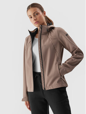 4F 4F Striukė softshell 4FAW23TSOFF152 Ruda Slim Fit