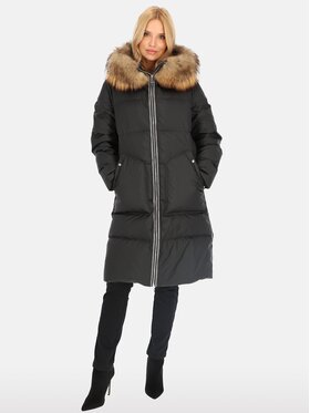 Perso Perso Kurtka damska BLH241001FXR Czarny Regular Fit