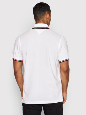 Tommy Hilfiger Polo Majica Tipped MW0MW13080 Bela Slim Fit