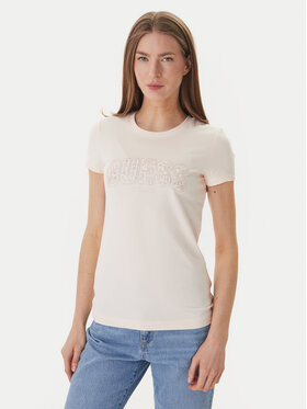 Guess Guess Póló W5GI04 J1314 Rózsaszín Slim Fit