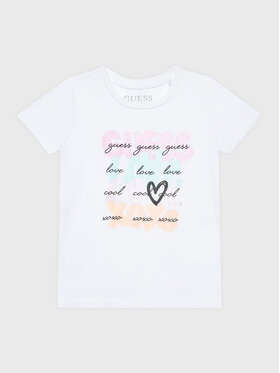 Guess Guess T-Shirt K3RI02 K6YW1 Biały Regular Fit
