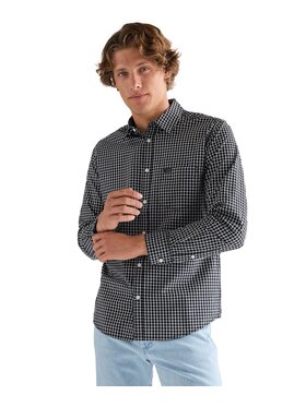 Wrangler Wrangler Koszula 112378031 Czarny Regular Fit
