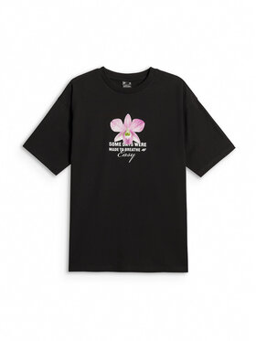 4F 4F T-Shirt TROPIC ORCHID Czarny Loose Fit
