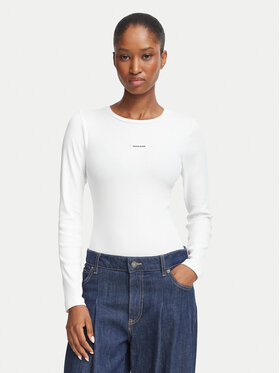 Guess Jeans Guess Jeans Bluză W6BP05 K5470 Alb Slim Fit