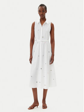 Marella Marella Vestito chemisier Ensign 2513221222 Bianco Regular Fit