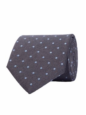 ELSNER ELSNER Krawat JEDWAB ŻAKARD A0029 Brązowy