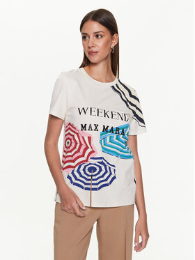 Weekend Max Mara Weekend Max Mara T-shirt Murano 2359710631600 Écru Regular Fit