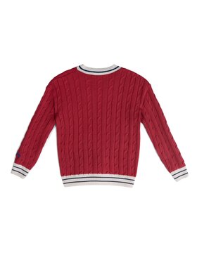 Kid story Kid story Sweter SBW_RF_1 Czerwony Oversize