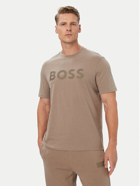 BOSS BOSS Póló Structure Logo 50566883 Bézs Regular Fit