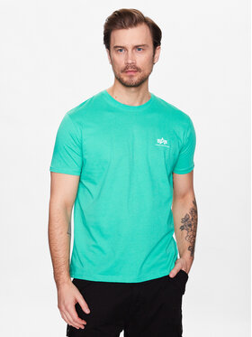 Alpha Industries Alpha Industries T-shirt Basic T Small Logo Zelena Regular Fit