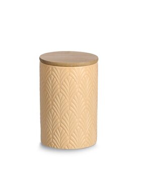MIAhome MIAhome Pojemnik ceramiczny 15x10x10 cm 750 ml LAMIA brzoskwiniowy Pomarańczowy