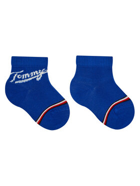 Tommy Hilfiger Set 3 Parov Otroških Visokih Nogavic 701224997 Mornarsko Modra