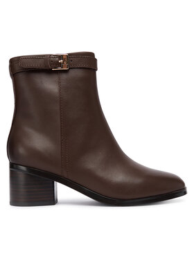 Tommy Hilfiger Tommy Hilfiger Saapad Th Buckle Riding Mid Heel Bootie FW0FW08859 Pruun
