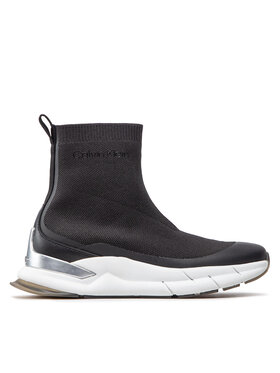 Calvin Klein Calvin Klein Sneakersy Sock Boot - Knit HW0HW01177 Czarny