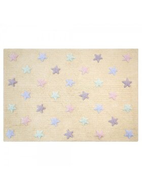 Lorena Canals Lorena Canals Dywan dziecięcy Dywan Bawełniany Tricolor Star Vanilla 120x160 cm Beżowy