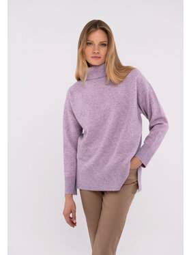 Volcano Volcano Sweter S-HEBE Różowy Regular Fit