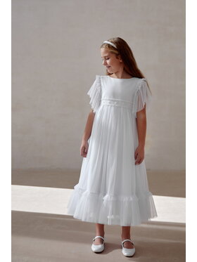 SLY SLY Sukienka 5SM-12A Biały Comfortable Fit