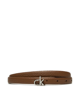 Calvin Klein Calvin Klein Pasek Damski Ck Thin Belt 1.5cm Pebble K60K612858 Brązowy