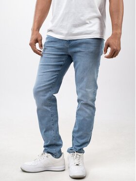 MyStars MyStars Jeansy Spodnie Jeansowe Slim Męskie Niebieskie MyStars Luke 32/32 Niebieski Regular Fit