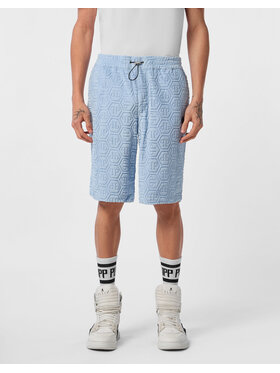 PHILIPP PLEIN PHILIPP PLEIN Šortky z materiálu 24355 Světle modrá Regular Fit