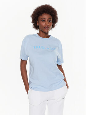 Trussardi Trussardi T-Shirt Lettering Print 56T00565 Blau Regular Fit