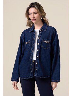 Oltre Oltre Camicia 5409J000741N034 Blu Baggy Fit