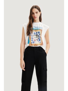 Desigual Desigual T-Shirt TS AMSTERDAM Biały Shirt Fit