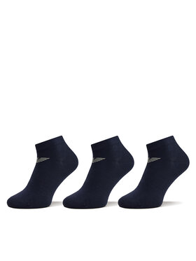 Emporio Armani Emporio Armani Комплект 3 чифта къси чорапи мъжки 300048 4R234 70435 Тъмносин