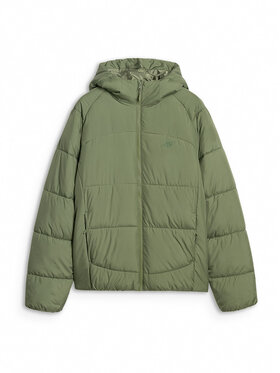 4F 4F Kurtka puchowa MIDSHOP TEXTILE Khaki Regular Fit