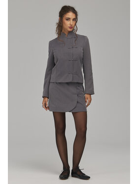 NIFE NIFE Spódnica mini SP88 Szary Regular Fit