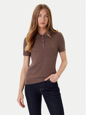 Tommy Hilfiger Tommy Hilfiger Džemper Fine WW0WW41474 Smeđa Regular Fit
